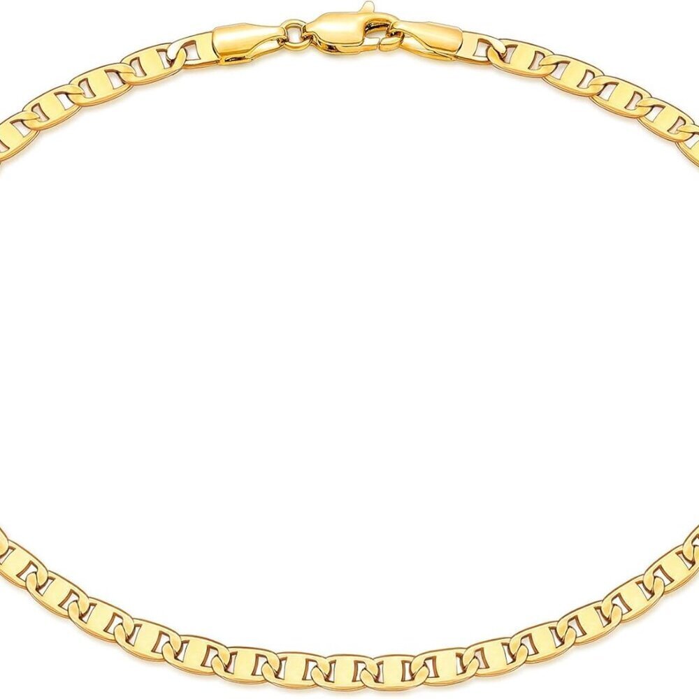 Women’s Gold Plated Copper Anklet 10 Inch Waterproof Dainty Jewelry - Picture 1 of 9